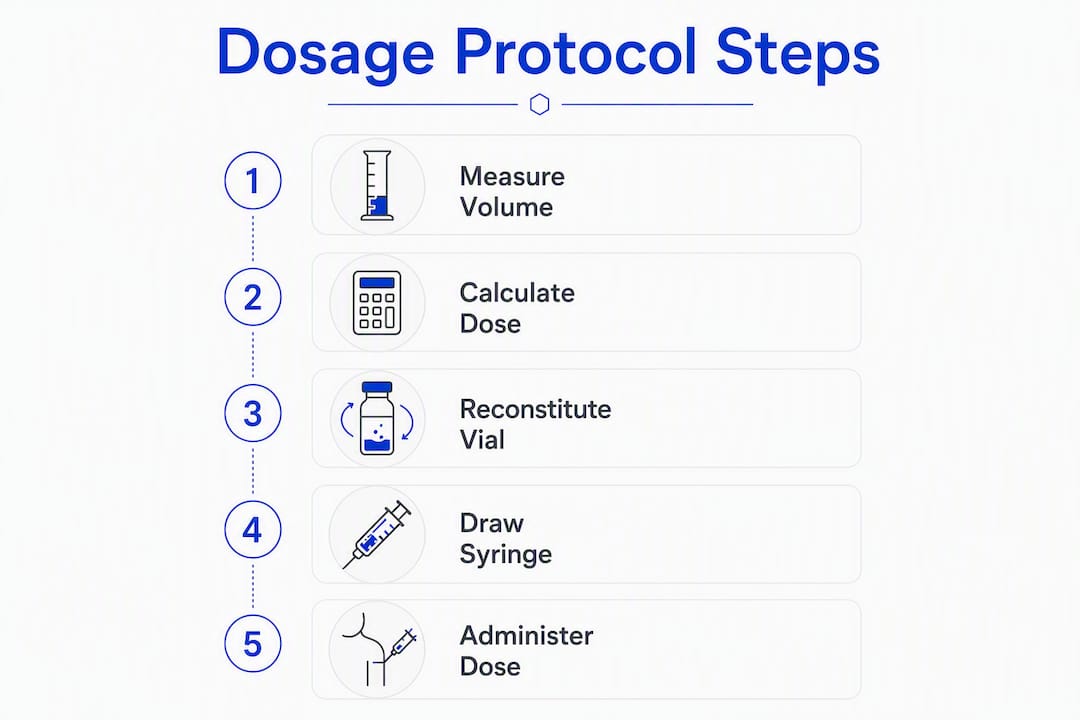 Infographic detailing dosage preparation steps