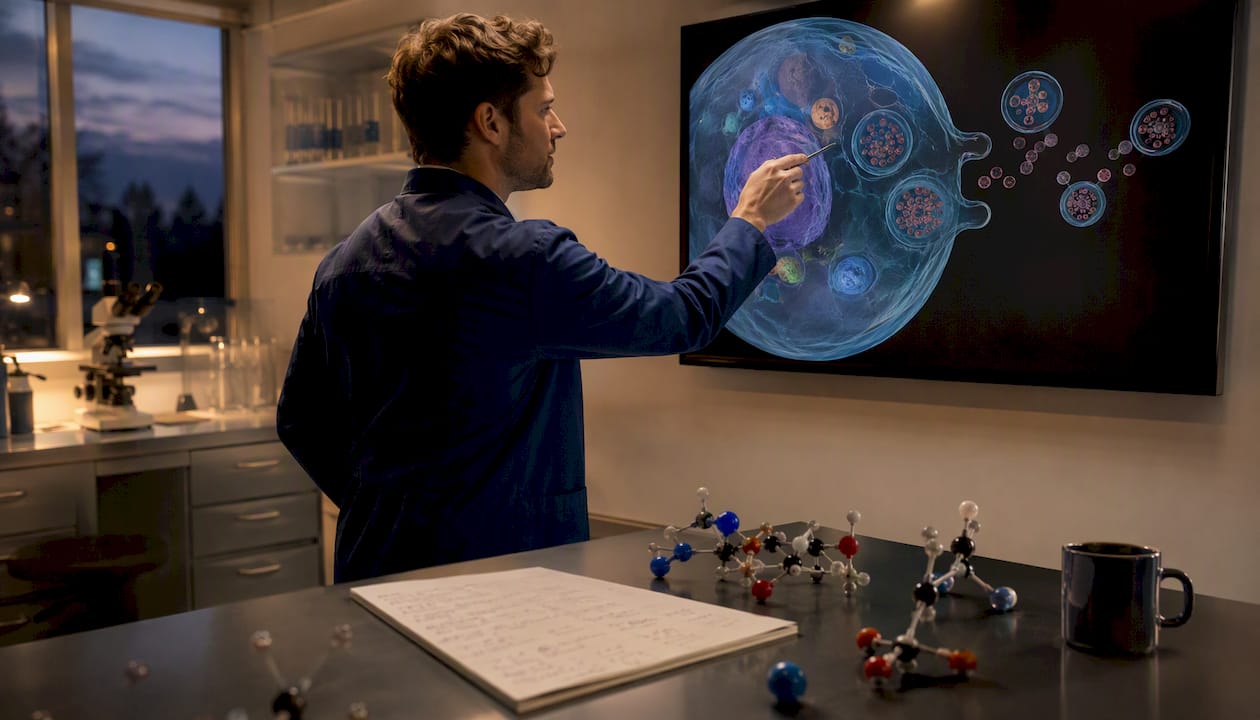 3D exosome biogenesis model on screen