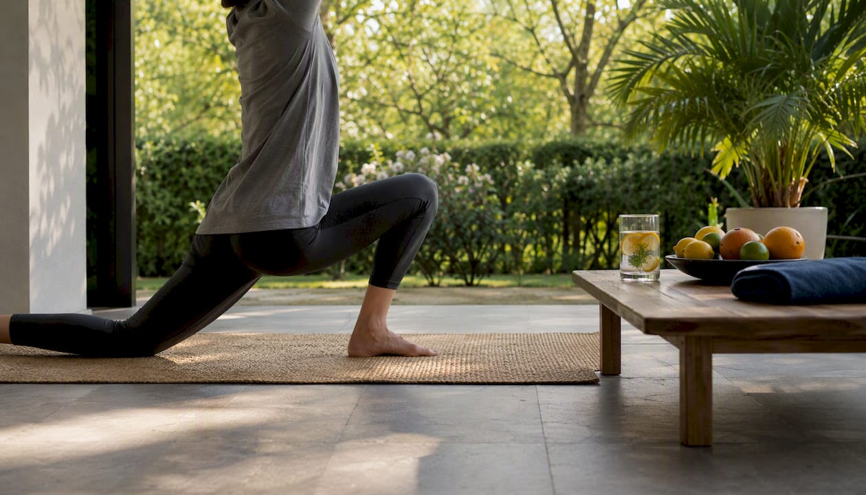 Person doing yoga to reduce inflammation
