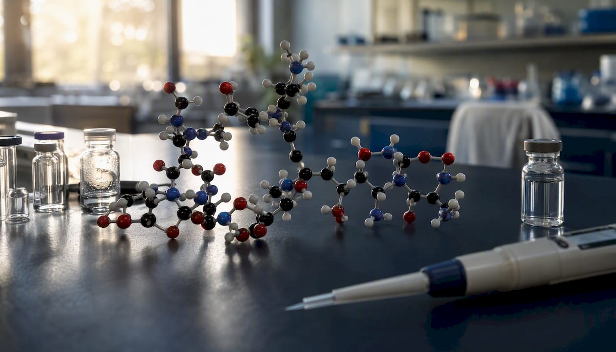 Molecular model of LL-37 peptide with lab tools