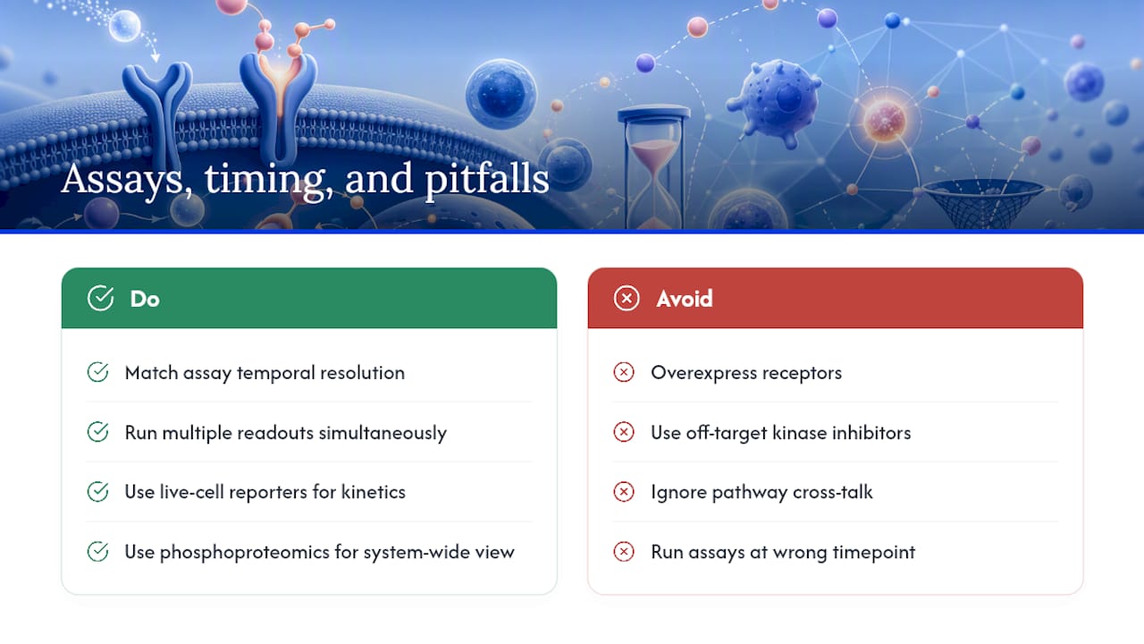 How scientists study cellular signalling — overview diagram
