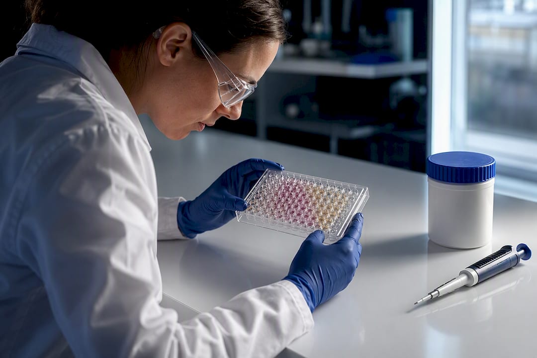 Endotoxin assay plate in laboratory