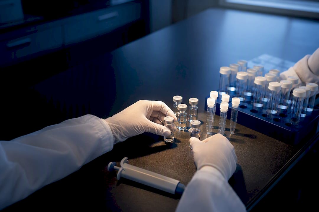 Laboratory assay setup for peptide research