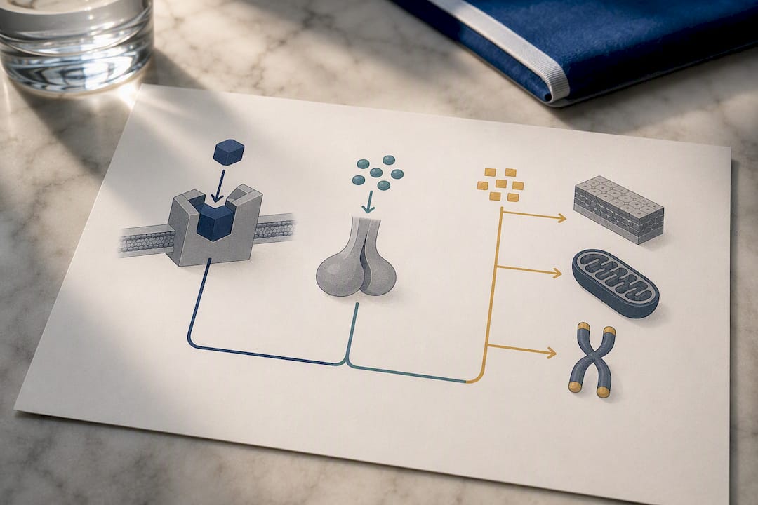 Illustration of peptide signaling pathways