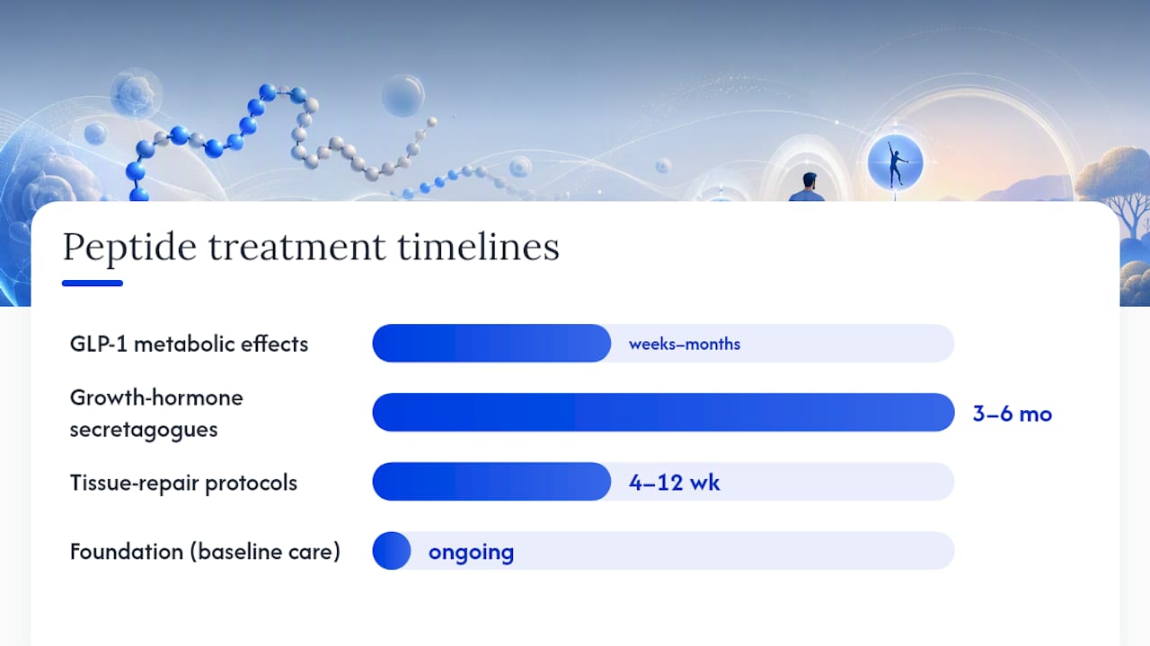 Comparison of peptide therapy timelines